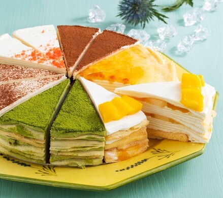 もっちり食感の手作りミルクレープ6種食べ比べセット12個入り 季節(マンゴー)限定入り