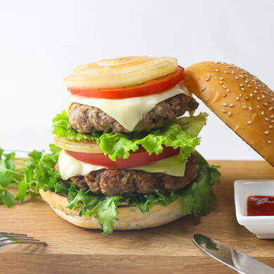 ハンバーガー3食セット (湯せんタイプパテ）