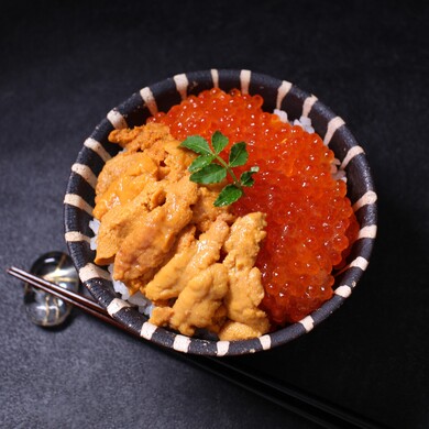 《2色海鮮丼》いくらたっぷり！無添加ウニ 350g