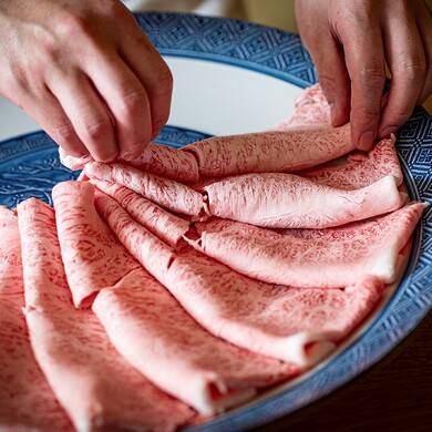 「綿肉」松阪牛A5特選霜降りしゃぶしゃぶ・すき焼き用（ウデ・ミスジ）600g
