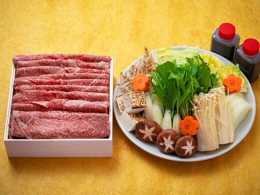 「綿肉」松阪牛すき焼きセット A5 特選霜降り（ウデ・ミスジ）3人前