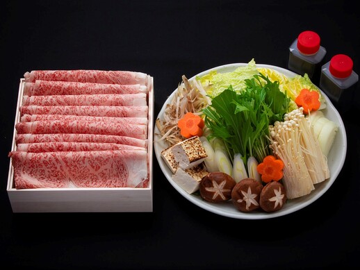 「綿肉」鹿児島黒牛 すき焼きセット A5（ロース）3人前