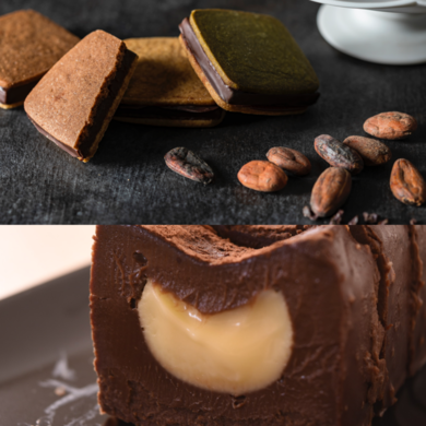 チョコレートサンド(バニラ・四日市抹茶・ビター各3個入)+ガトーショコラ(1本)セット
