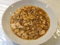 豆腐と豚肉を甘辛煮煮込みにかけてみました