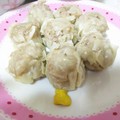 解凍後の焼売とカラシ