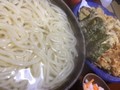釜揚げ風に天麩羅と一緒に頂きました