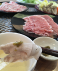 柚子胡椒をのせて、いただきます！