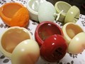 容器の縁いっぱいにゼリーが入ってます。