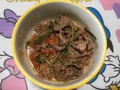 ガリークオリーブオイルの牛焼肉です。