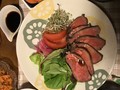 厚めに切って、タレをかけて食べました
