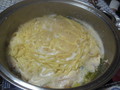 〆のちゃんぽん麵を投入