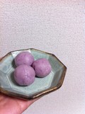 上新粉を使った紫芋のお団子