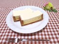 ケーキをカットしてパチッ☆美味しそう～♪