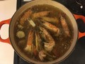 ねぎやえのき茸やしょうがを入れました。