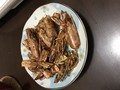 取った頭と尻尾は塩焼きに