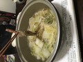 野菜の隙間でしゃぶしゃぶ