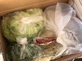 届いて段ボールの中を開封した際