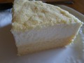 見事な２層のチーズケーキ！