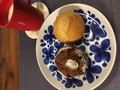 クーベルチュールときなこ。ホットミルクと