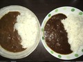 右が牛たんカレー、左が仙台牛カレー。