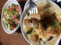 ツナグラタン。食べ応えもうれしいです。