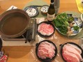 しゃぶしゃぶで。薬味いろいろ。