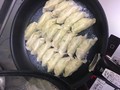 フライパンで一度に焼けました