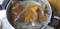 湯煎でホイル中