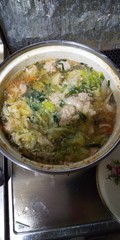 モツ肉とセットのたっぷりの野菜