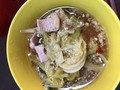 よく煮えた野菜とぷりぷりのもつ。