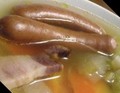 粗挽きソーセージはポトフで。