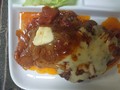 ハンバーグに乗せました。