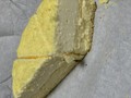 2層の綺麗なチーズの断面