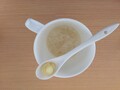 温めて生姜を入れて飲みました。