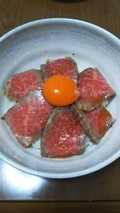 ローストビーフ丼で☆トロ生食感☆