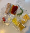 使う順番で個別にパウチされた食材