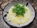 たっぷり葱をのせて絶品雑炊