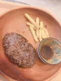 大きなハンバーグでした。