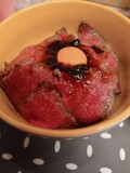 熱々のご飯の上にかけて食べました。