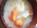柔らかい味の味噌でほっこりします