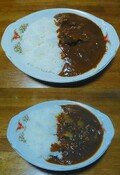 上：ビーフカレー　下：味わいカレー