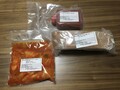 桜豚、タレ、白菜キムチのセット