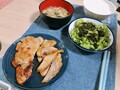 谷川茸のソテーとわさび菜のサラダ！