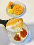 白生地にカラメルが映えます