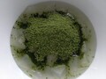 寒天と抹茶　混ぜる前
