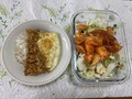 目玉焼きに添えて、ガパオライスに変身。