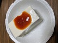 お豆腐と一緒に日本酒