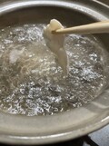 刺身を堪能した後は昆布出汁でパクリ！！