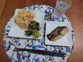 夕食の一枚が残っていました