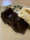 少し温めてバニラアイス添え